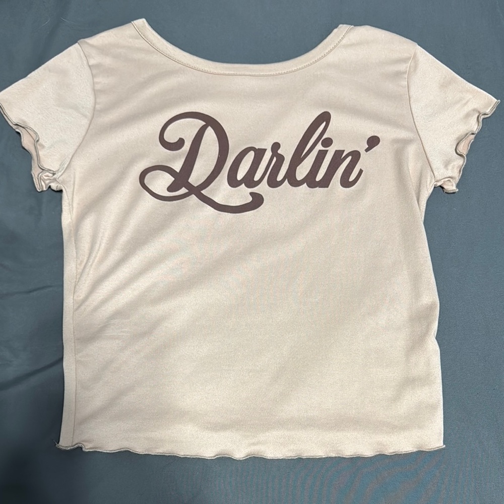 Tan and Brown Short Sleeve Tee with Casual Style